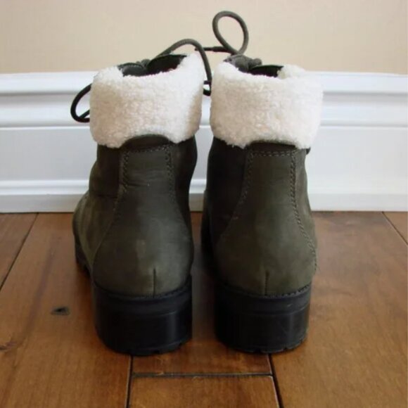 Aldo Rhaymma Boots Olive Green Hiking Combat Lug Sole Ankle NEW IN BOX Size 7 - Picture 6 of 14